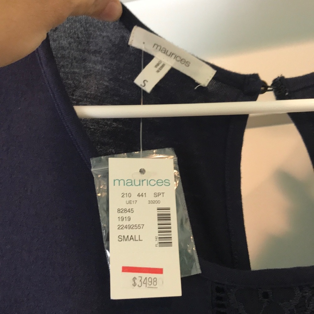 NWT long sleeve navy dress - Picture 3 of 4